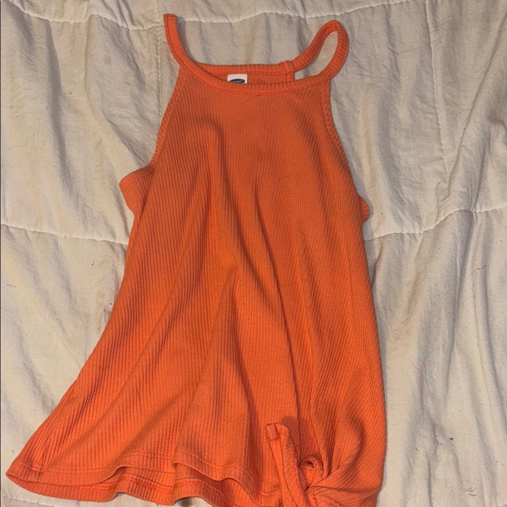 Orange Sleeveless kids Top